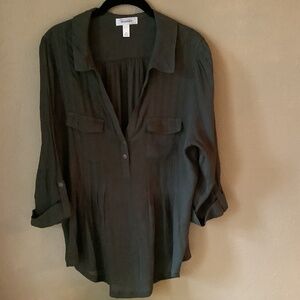 Hunter green Dress Barn top